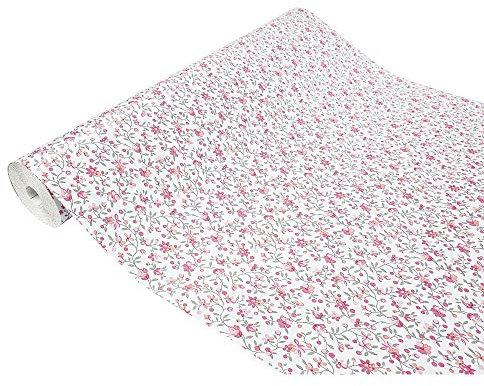 DecoMeister Vinilo Adhesivo para Cocina Pared Muebles Papel Autoadhesivo para Encimera Armario Mesa Lámina Decorativa para Hogar Película para Forrar En Rollo 45 x 100 cm Patrón Romeo Rosa