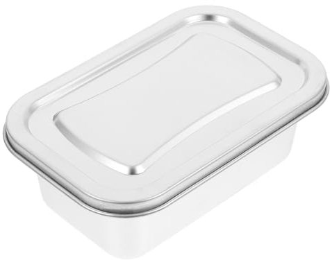 VINTORKY Contenedor De Helado De Acero Inoxidable Con Tapa Recipiente Para Almacenamiento De Helados Caseros Y Otros Alimentos Capacidad Práctica Y Sello Eficaz Para Refrigerador