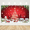 MEHOFOND 1,8 x 1,1 m Weihnachtsbanner mit rotem Hintergrund, glänzender Weihnachtsbaum, Weihnachtsmann-Banner für Weihnachtsfeier, Dekoration, Innen- und Außenbereich, Wanddekoration