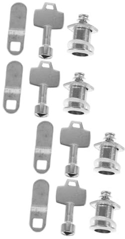 OFFSCH 4 Sätze Abschließbarer Boxschlüssel Ersatz-mülleimer Dreieckschloss Mülleimerschloss Einfach Zu Bedienen