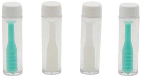 4 Stück Kontaktlinsen Sauger Harte Linsen Kontaktlinsen Einsetzhilfe mit Flasche Silikon Kontaktlinsen Remover mit Saugnapf Kontaktlinsensauger Entferner Kontaktlinsen Hilfe Linsenentferner Zubehör