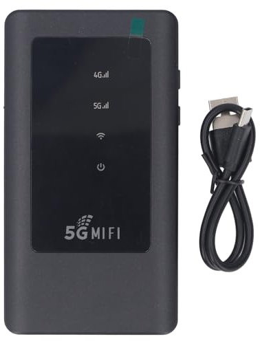 Hotspot Mobile WiFi 5G, Routeur Fil Professionnel Haute Vitesse 16 Appareils Connectés Modem 5G, Rapide, Camping avec Conception IP54, Batterie Longue Durée et Grand écran LCD