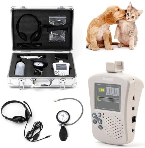 Mavdecll Veterinary Doppler Blood Pressure System, 8Mhz Probe Handheld Blood Flow Rate Detector, Automatic Blood Pressure Monitor, Monitor Blood Pressure for Cat and Dog