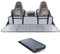 ccuzs Tragbares Auto-Rücksitz-Klappbett, faltbares Outdoor-Auto-Kofferraumbett, faltbare Autobett-Matratze, Reise-Camping-Matratze, 41 x 127 cm, für Autos, SUVs (Grau, Schwarz)
