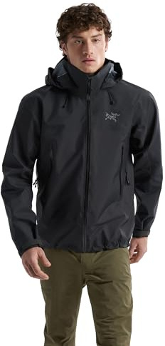 Arc'teryx Beta AR Men's Jacket | Waterproof, Windproof Gore-Tex Pro Shell Men's Winter Jacket with Hood for All Round Use | Black, Large