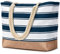 oscaurt Strandtasche Tote Bag mit Reißverschluss Shopper Tasche Damen Faltbare Einkaufstasche Umhängetasche Handtasche Damen Gross Reisetasche Geschenke für Frauen