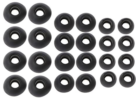 12 pares de almohadillas de silicona para orejas de gel, auriculares envolventes virtuales L+R para el 90% de los auriculares intraurales