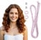 AhhiAboo Pack of 5 Satin Curling Iron Headbands - Heatless Curlers Without Heat Curlers Overnight Curlers During Sleep - Styling Set with Hair Clips for Long and Medium Length Hair (Pink)