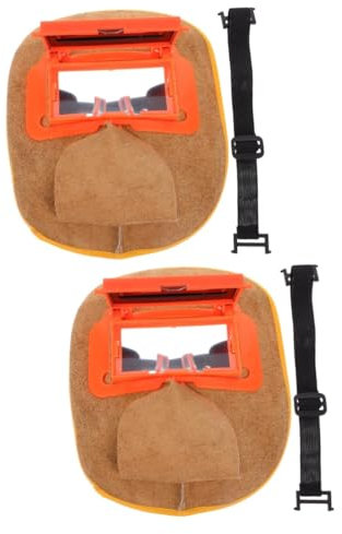 Veemoon 2 Stück Schweißschutzmaske Haarmaske Dimmschweißen Helmüberzug Schwarze Maske Schweißhelm Mit Automatischer Verdunkelung Gesicht Bane-maske Brille Haube Schweißer -pc-schutzfolie
