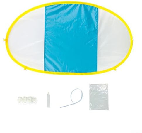 Swim Ring Sun Canopy for 0-3 Years, Anti-UV Silver Cloth Protector, with Glue And Zipper Bag, Parent-Approved Toddler Water Safety Gear(blue)