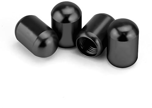 PHYDZFC Reifen-Staubkappen, für Audi Q2 Q3 Q4, Ventilkappen, Ventildeckel, Ersatz für Auto, Fahrrad, Motorrad,Black-B