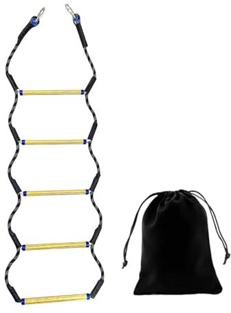Baoblaze Escalera de Cuerda para, Resistente, para Escalada al Libre, para, Inflable, 5 Pasos