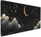 Large Gaming Mouse Pad 600x400mm Extended Mouse Mat XXL, Black Moon Mouse Mat Gaming, Improves Speed Precision, Big Mousepad with Non-Slip Rubber Base and Stitched Edge, for Home/Office/Gamer P7512
