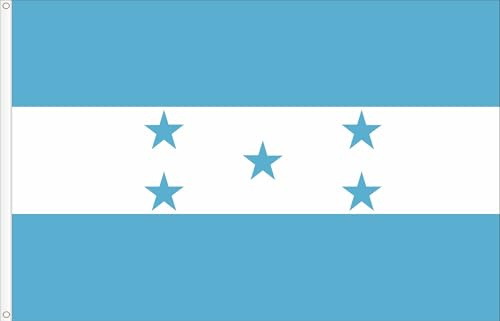 BANDERA DE HONDURAS. CALIDAD RASO PREMIUM. TAMAÑO GRANDE 150X90 CM.