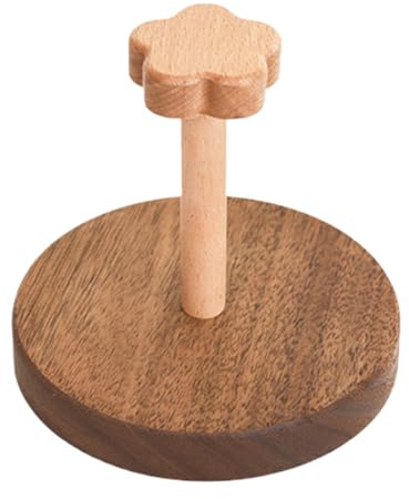 Portabicchieri di carta, dispenser per tazze in legno, supporto per tazze, materiale in legno naturale, design compatto da bancone, bar, cucina, casa, dormitorio, camper, breakroom, 13 x 12 x 12 cm