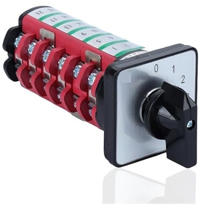 Schalter Mehrstufiger 0-3-Positionen-6-poliger 40A AC380V Manueller Transfer-Wahlschalter Drehschalter 1 Stück