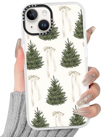 Krdvekm Weihnachten Handyhülle für iPhone 14/iPhone 13 Hülle 6,1, Transparent Hülle mit Aesthetic Muster Ultra Dünn Klar Silikon Case Weich TPU Stoßfeste Schutzhülle Mädchen Cover, 08