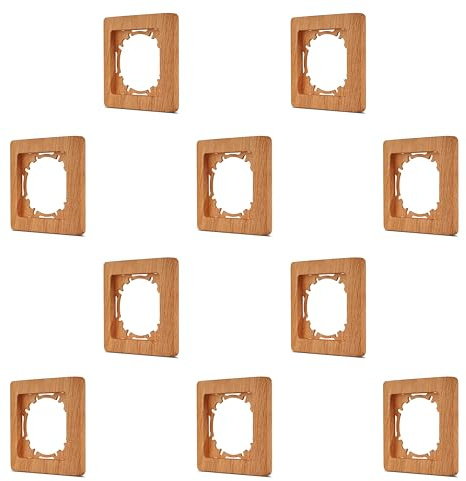 REV Schalterserie NOVA SPARSET - 10x 1-fach Rahmen, eichefarben | Für Steckdosen, Lichtschalter & weitere Einsätze | passend für REV TECHNIK Serie