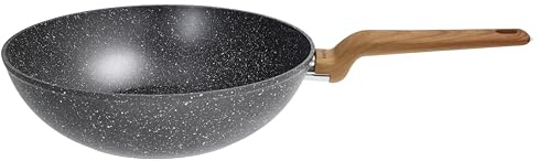 Tognana Wild Stone,Wok 1 manico 28 cm, alluminio, grigio