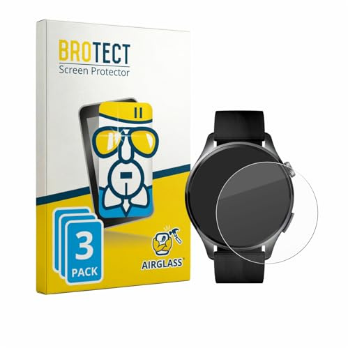 BROTECT Schutzglas für Xiaomi Watch 5 | (47 mm) 3 Stück Transparenter Displayschutz Made in Germany Schutzfolie Panzer Folie Glas 9H Einfache Montage Clear