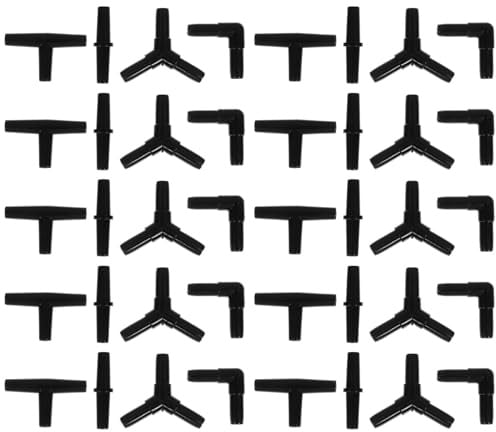 MINAOLULUS 60pcs Aquarium Air Tubing Connectors Air Pump Tubing Adapter I T Y Shaped Aquarium Pump Connector for Fish Tank Oxygen Hose Mounting