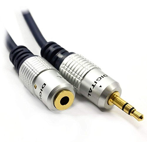 rhinocables - OFC 3.5mm Jack Extension Cable | Versatile Audio Compatibility | Durable Design | Suitable for Smartphones, Headphones, Speakers, Blue, 10m