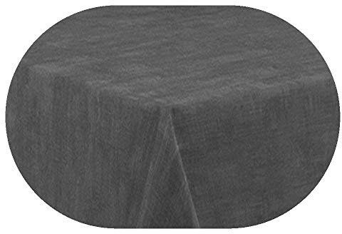 Gartentischdecke Tischdecke Sabrina Oval Grau 160 x 220 cm mit Lotus Effekt Größe & Farbe wählbar