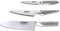 Global G-80338-Juego de cuchillos de 3 piezas con Santoku – Suelo hueco, utilidad y cuchillo de pelar