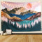 Dremisland Arazzo da Parete Sole Arazzi Foresta Albero Appendere a Parete Montagna Psichedelico Paesaggio Naturale Tapestry Decorazione Parete per Camera da Letto (Colorato, L/148X200cm)