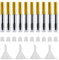 10 Stück 4ml Leere Mascara Flasche Wimperntusche Tube Mascara Leer Behälter mit Wimpernstab Gummi-Einsätze und Trichter-Kit für Rizinusöl (Gold)