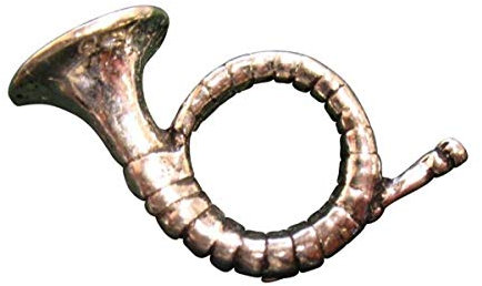 Ansteckpin Horn | für den Hut oder das Revers | Perfekt zum Jagd-Outfit | Anstecker Pin Button | Altsilber