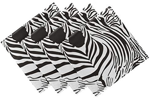 CaTaKu Retro-Servietten, Cocktail-Servietten, 4er-Set, Tier-Zebra-Servietten, Tischservietten, waschbar, wiederverwendbar, für Partys, Zuhause, Küche, Dekoration, 50,8 x 50,8 cm