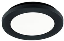 Reality Leuchten LED Deckenleuchte Camillus R62921032, Kunststoff schwarz matt, Acryl weiß, inkl. 10 Watt LED