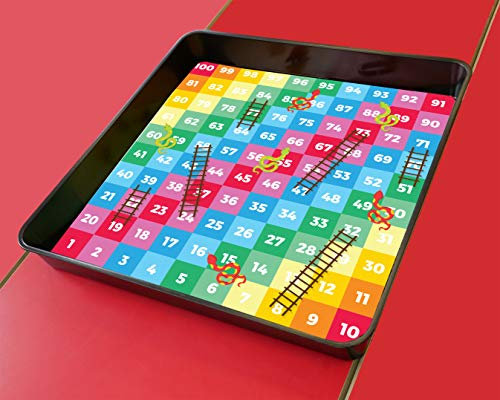 Snakes and Ladders Game Tiger Play Tray Insert - 55 x 55 cm - Ideal for Tiger Play Tray - Play Tray NOT Included