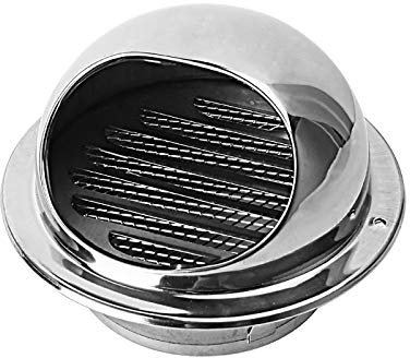 QWEASDF (Ø60-200mm) Edelstahl Zuluft und Abluft Gitter, Lüftungsgitter Rund für Ablufthaube Belüftungen Lüftungsgitter Wetterschutzgitter Blende für Dunstabzugshauben und Lüftungsanlagen,120mm