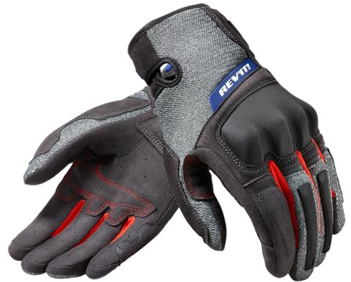 REV'IT! Motorradhandschuhe kurz Motorrad Handschuh Volcano Handschuh schwarz/grau M, Herren, Tourer, Ganzjährig, Textil