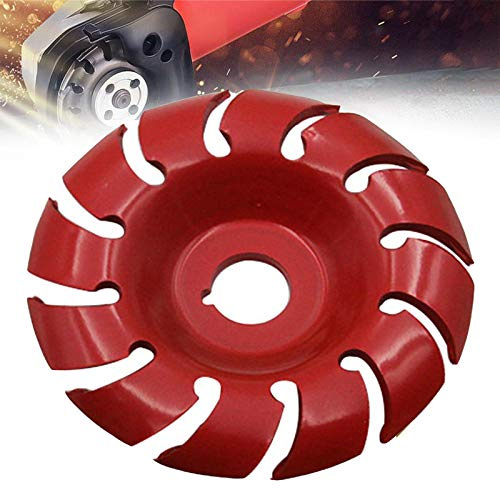 Winkelschleifer Holz Schlitzscheibe16 mm - Flex Holzschnitzscheibe Frässcheibe für Schleifscheibe 12 Zähne Polierformscheibe Schleifen Schnitzen Formung,Rot,65mm