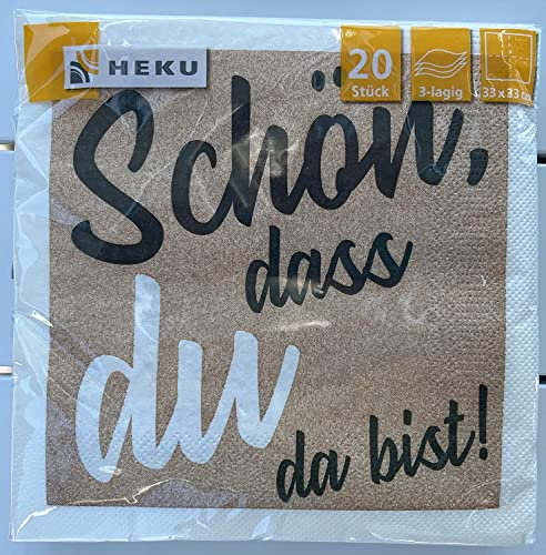HEKU® 243-59 Servietten 20 Stück 33x33cm Tissue Design: Pusteblume (Natur)