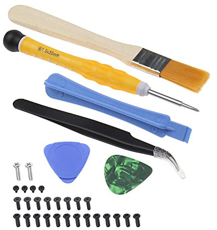 eMagTech Kit de Réparation Démontage Compatible pour Playstation 5 PS5 Manette Contrôleur Tournevis PH00 Vis Pincette Levier Brosse de Nettoyage