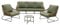 OUTLIV. Gartenlounge Portofino Set 4-teilig aus Edelstahl/Rope, inkl. Beistelltisch, 3-Sitzer, 2 Sessel, Loungemöbel für Terrasse und Balkon, Olivgrün