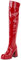 MJIASIAWA Donna Festa Sopra Il Ginocchio Moda Tacco Chunky Plateau Warm Vernice Prom Boots Vestito Inverno Serata Stivali Equitazione Zip Rosso Numero 44 EU/46 Asiatico