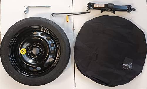 Reserverad Ersatz notrad 16 vereinbar mit PEUGEOT 208, 307, PARTNER, 2008 erste serie (bis 2018), CITROEN C3, C3 AIRCROSS, C4, DS4, DS5, BERLINGO mit Wagenheber, Schlüssel und Tasche