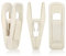 Andiker Lot de 20 Pinces à Linge en Velours antidérapant et floquées pour cintres Fins en Velours, Costumes, Pantalons, Jupes (Beige)