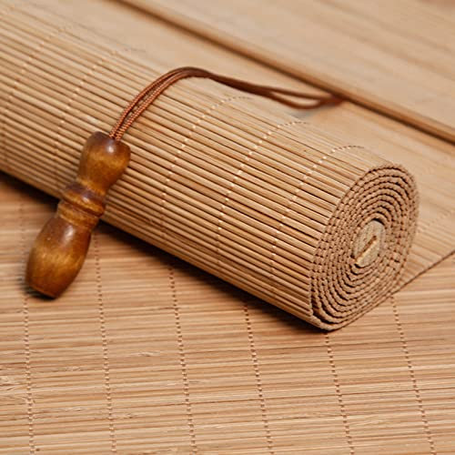 XIAODANHUA Natur Bambus Rollo Sonnenschutz Atmungsaktives Bambusrollo Verdunkeln Raffrollo Sichtschutz Jalousine, Küche, Schlafzimmer, Balkon (140×300cm)