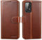 LENSUN Echtleder Hülle für Samsung Galaxy A53, Handyhülle [Echtes Leder] [Standfunktion] [RFID Schutz] Handytasche Lederhülle für Samsung Galaxy A53 5G - Dunkelbraun