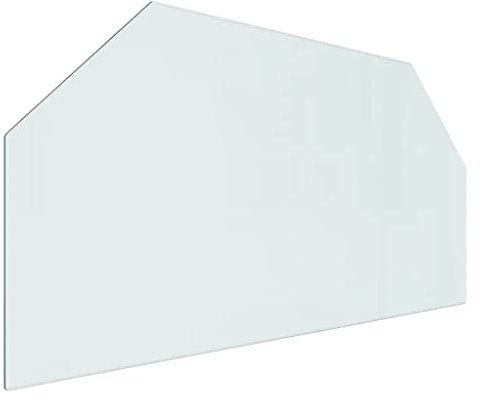 vidaXL Placa Resistente al Fuego contra Incendios Panel Protección contra Chispas Suelo Tablero Base de Vidrio para Chimenea Hexagonal 100x50 cm