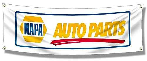 ENMOON NAPA Autoteile Banner Flagge Racing Banner Flagge (3,8 x 1,5 m, strapazierfähiges 150D Polyester) für Geschäft, Garage, Innen- und Außendekoration