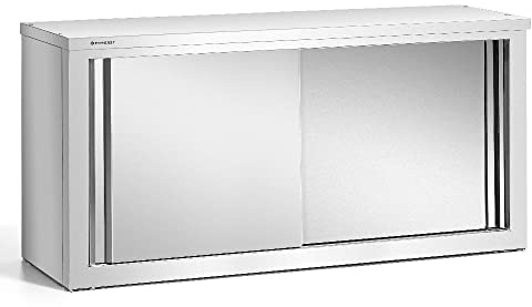 Forgast Armadio da Cucina Acciaio Inox, Armadietto Sospeso Da Parete Muro, Professionale, 120x40x60 cm, Portata 50 kg, per Ristorante, Casa, Cucina, Hotel, Bar