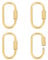UNICRAFTALE 4 Stk 26mm Oval Klein Karabinerhaken Mit Twist Lock Schraubverschluss Edelstahl Schlüsselverschlüsse Golden Metall Schlüsselanhänger Haken Schmuckverschluss Für Schmuckherstellung