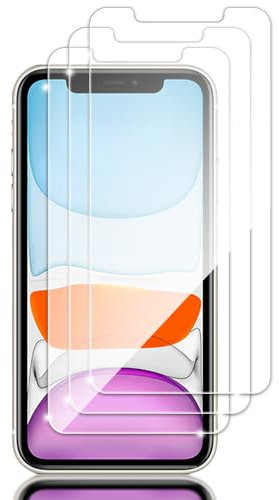 Tzstz 3 Piezas con iPhone 11 Pantalla Protector Compatible ，9H Dureza，Anti-arañazos, Vidrio Templado Protector